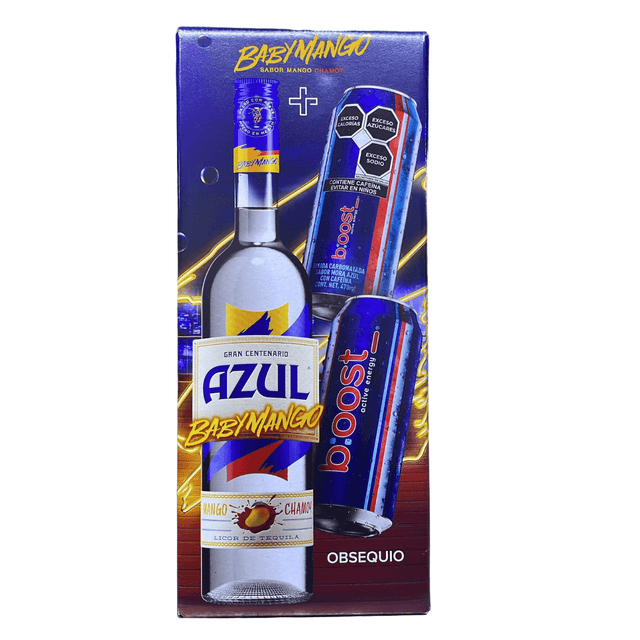 LICOR CUERVO GRN CENT AZUL BABY MANGO 700 + 2 BOOST ACTIVE ENERGY 470 - Vinosylicores.com