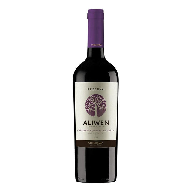 VINO TINTO UNDURRAGA ALIWEN RVA CABSAUV-CARMENERE 750ML - Vinosylicores.com