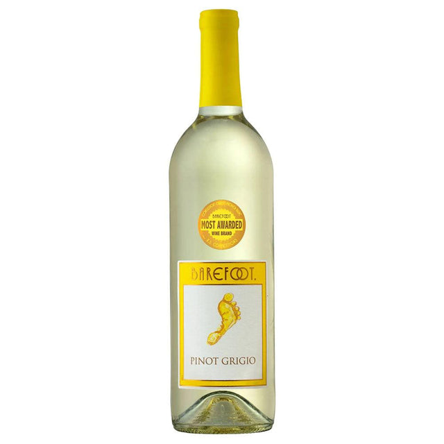 VINO BLANCO BAREFOOT PINOT GRIGIO 750ML - Vinosylicores.com