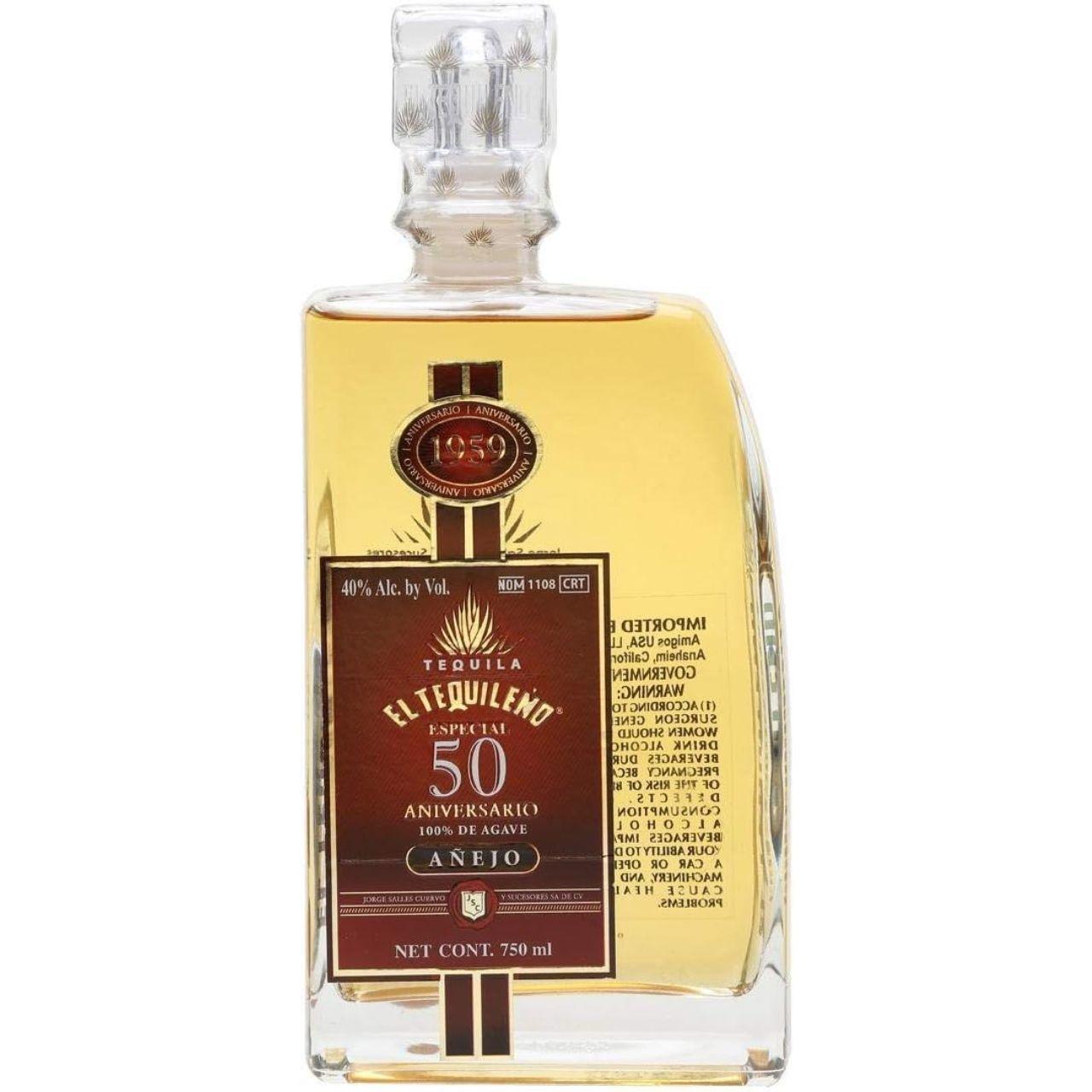 Tequila Tequileño Añejo 50th Anniversary 750ml – Vinosyli