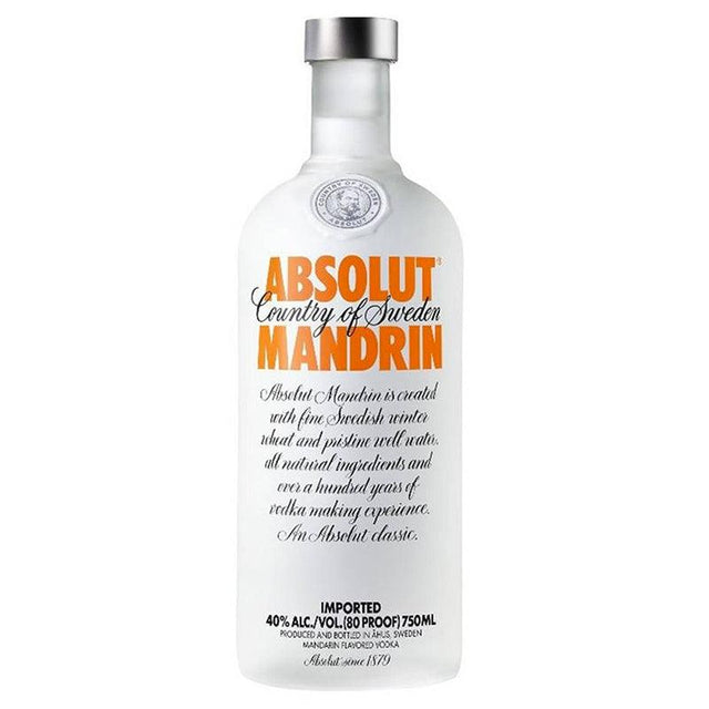 VODKA ABSOLUT MANDARINA 750ML - Vinosylicores.com