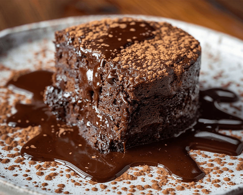 Brownie de chocolate con corazón de Kahlúa - Vinosylicores.com