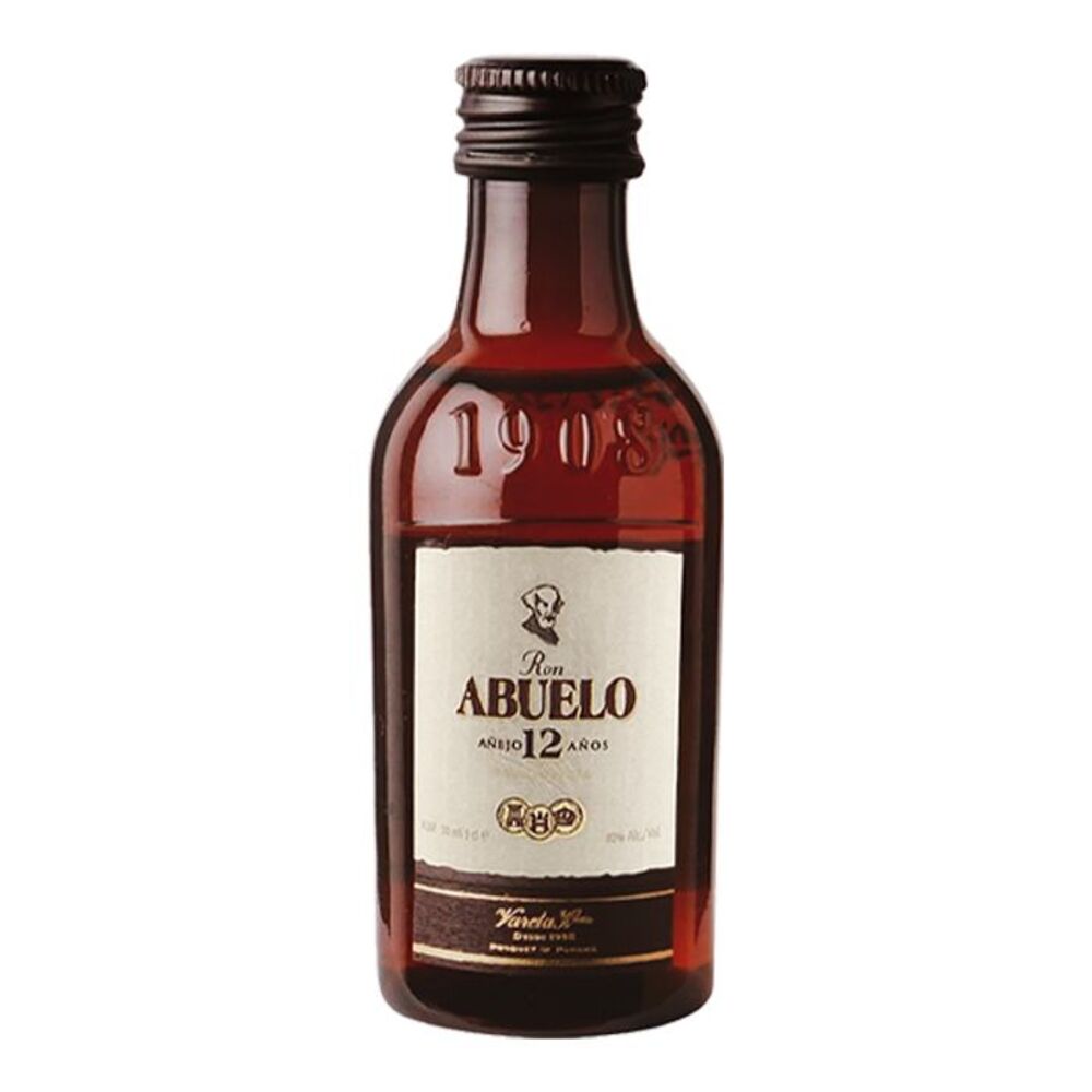 RON AÑEJO ABUELO 12 AÑOS 50ML