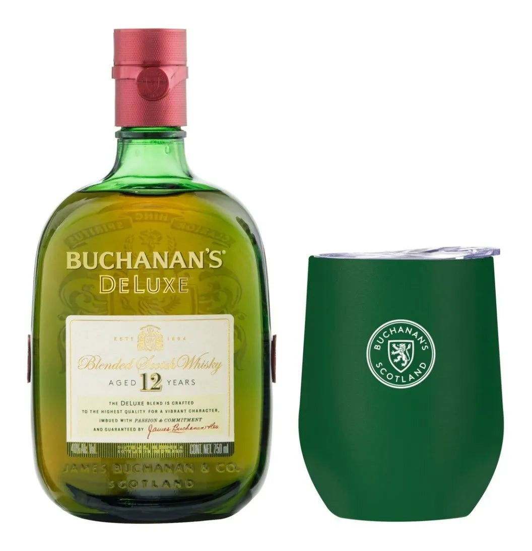 Whisky 12 Buchanans 750ml C/ Tumbler De Acero