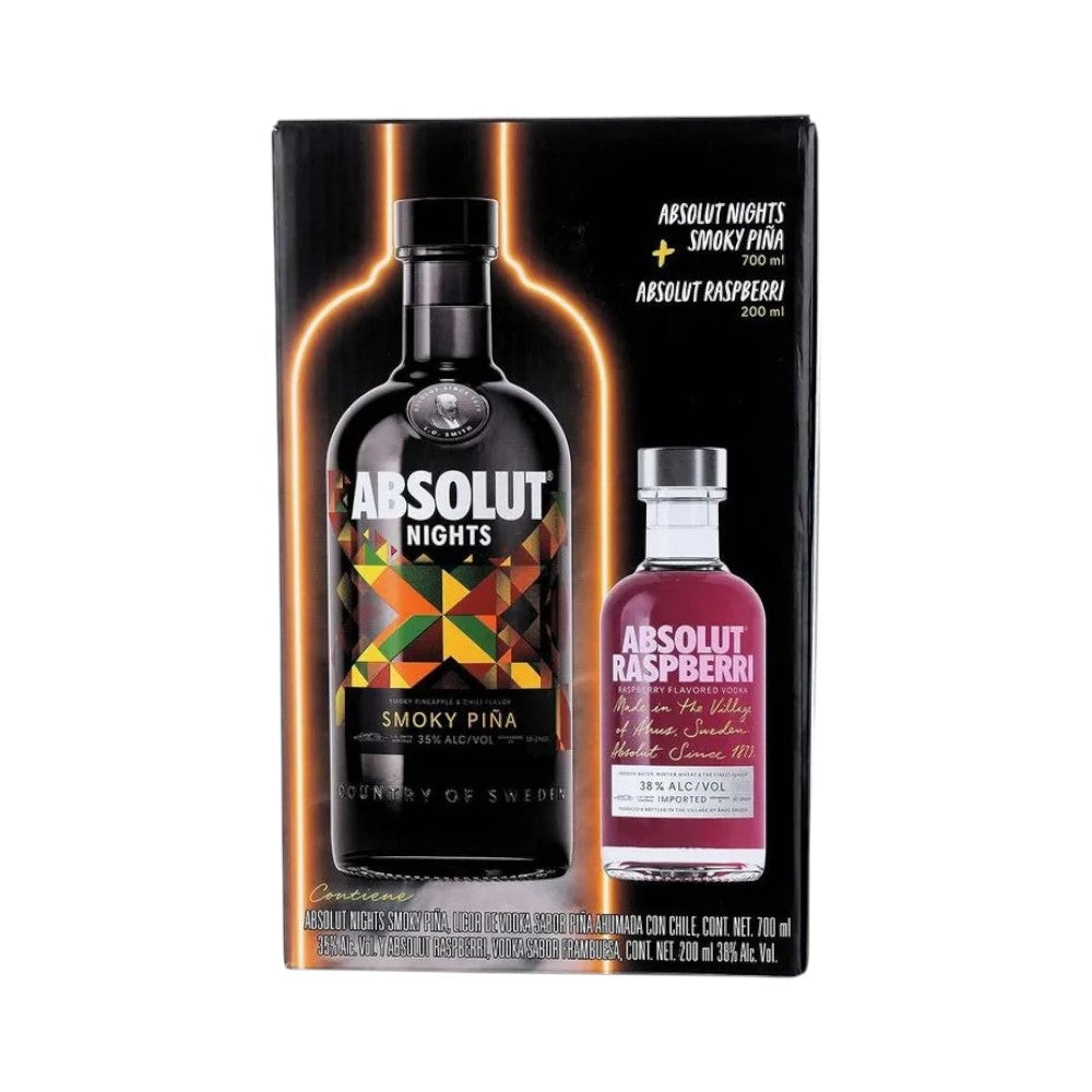 Vodka Absolut Smoky Piña 700ml + Rass 200ml