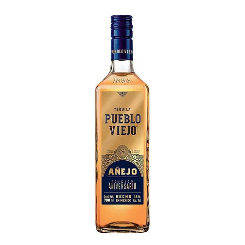 TEQUILA AÑEJO PUEBLO VIEJO 700ML – Vinosylicores.com