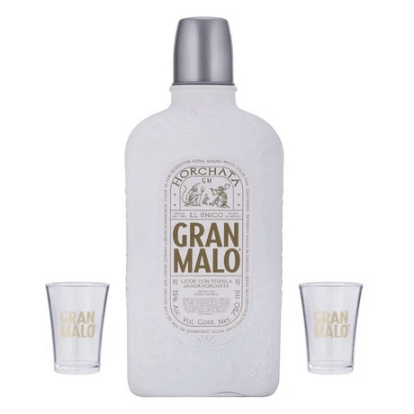 LICOR TEQUILA GRAN MALO HORCHATA 750ML CON 2 SHOTS - Vinosylicores.com