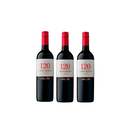 PACK 3 VINO TINTO SANTA RITA 120 CABERNET RVA. ESPECIAL 375ML - Vinosylicores.com