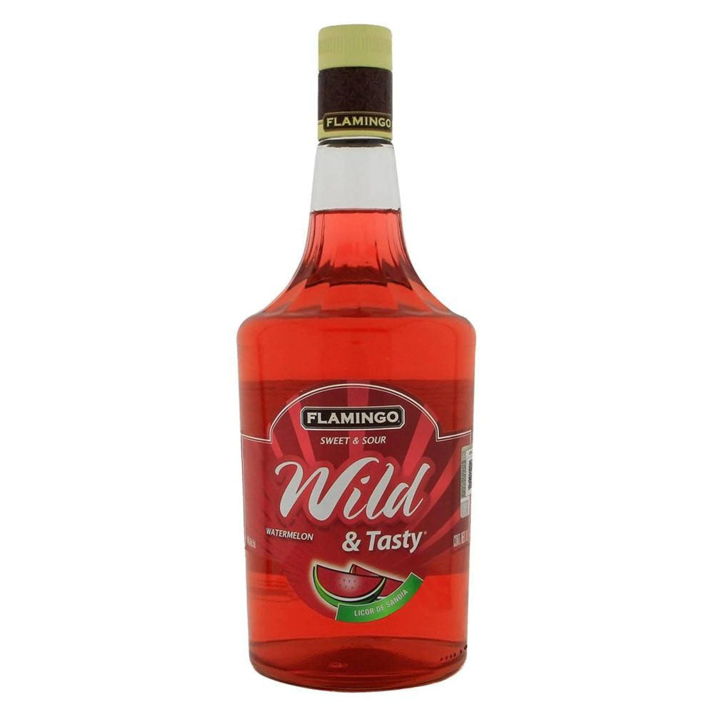 LICOR DE SANDIA WILD & TASTY FLAMINGO 1000ML - Vinosylicores.com