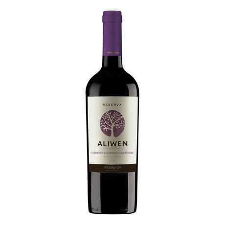 VINO TINTO UNDURRAGA ALIWEN RVA CABSAUV-CARMENERE 750ML - Vinosylicores.com