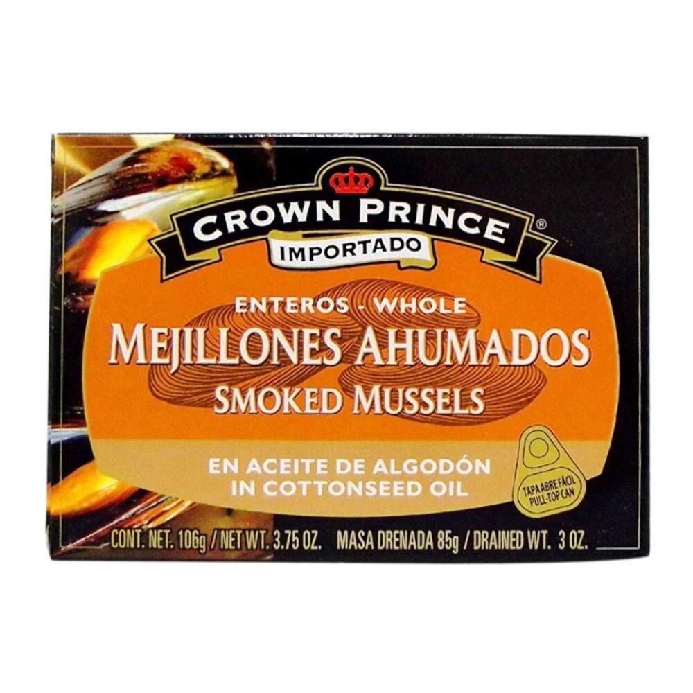 MEJILLONES AHUMAños CROWN PRINCE 106 - Vinosylicores.com