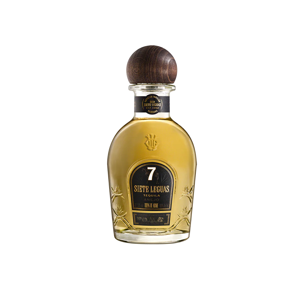 TEQUILA 7 LEGUAS AÑEJO ETIQUETA NEGRA 375ML