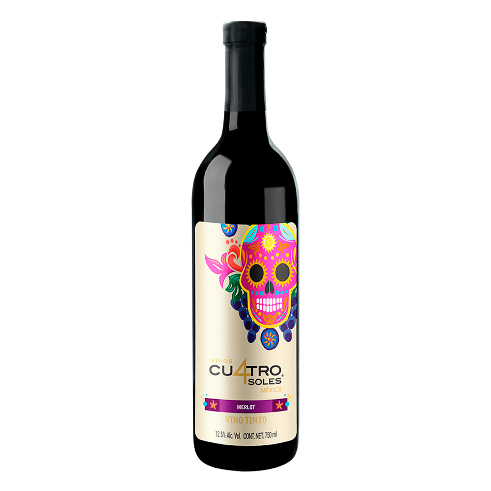 VINO TINTO CUATRO SOLES MERLOT 750ML