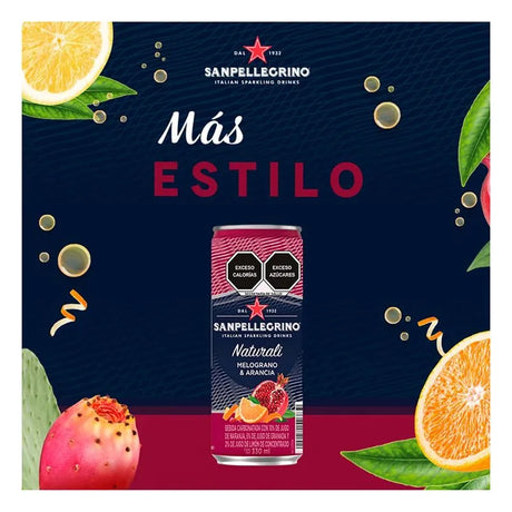 Agua San Pellegrino Melograno & Arancia Lata 330ml
