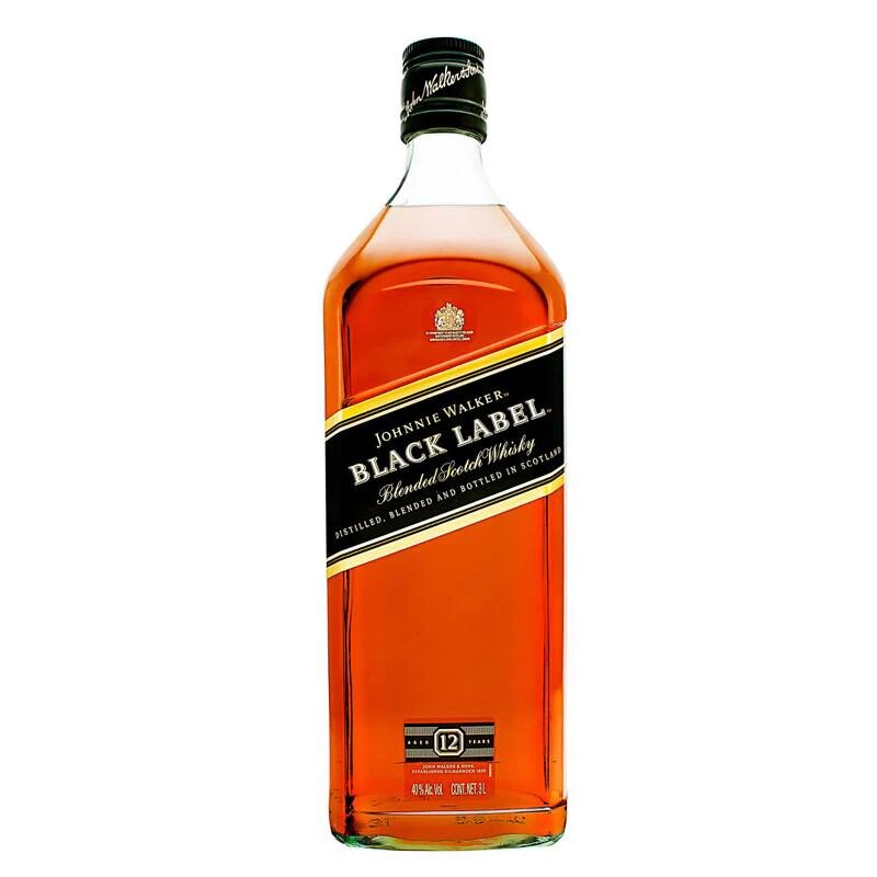 Whisky 12 Black Label Johnnie Walker 3000ml