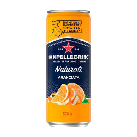 Agua San Pellegrino Aranciata Lata 330ml