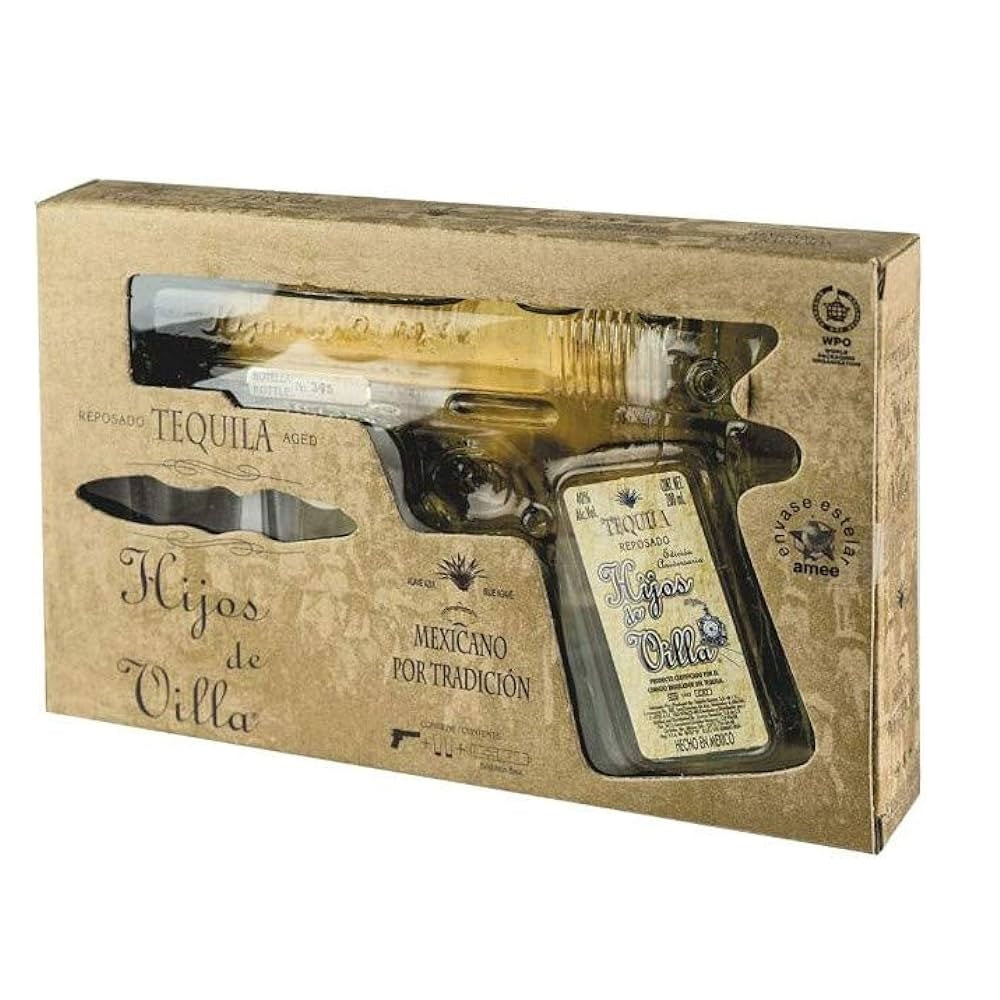 TEQUILA HIJOS DE VILLA REPOSADO PISTOLA 200 ML