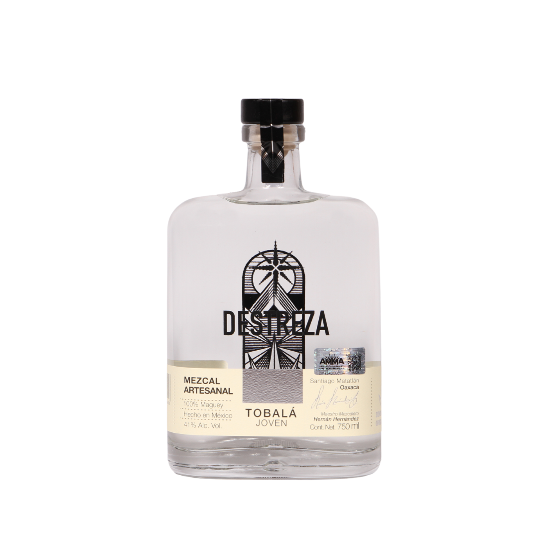 MEZCAL ARTESANAL DESTREZA JOVEN TOBALA 750ML