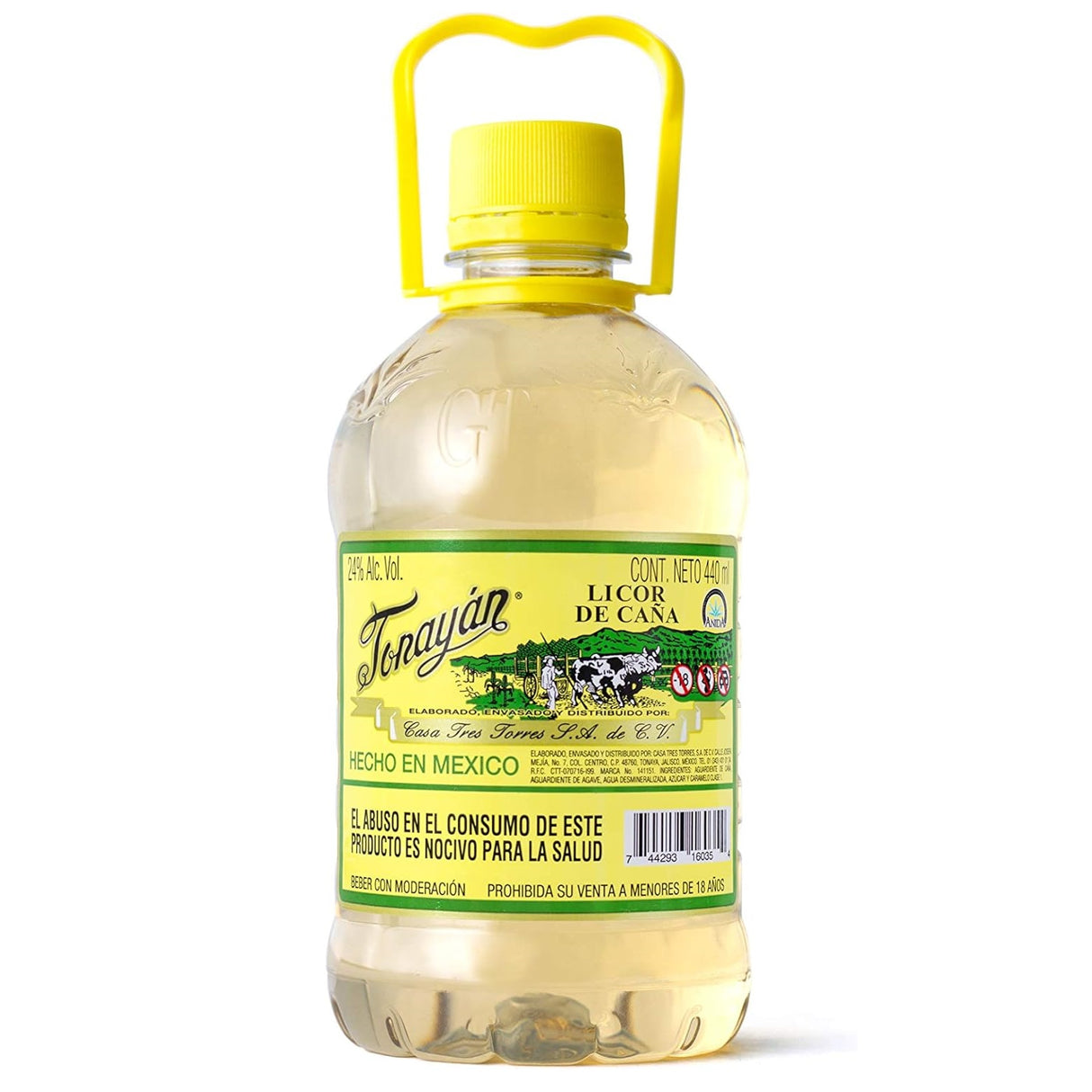 LICOR DE CAÑA TONAYAN AMARILLO PET 440ML