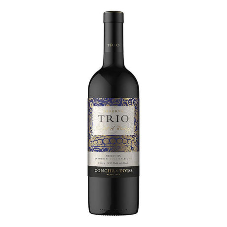 VINO TINTO TRIO MERLOT-CARMENERE-MALBEC 750ML - Vinosylicores.com