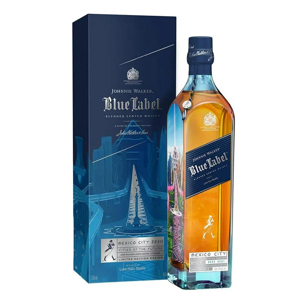 WHISKY 21 ETIQUETA AZUL J WALKER LIMITED EDITION DESIGN 750ML