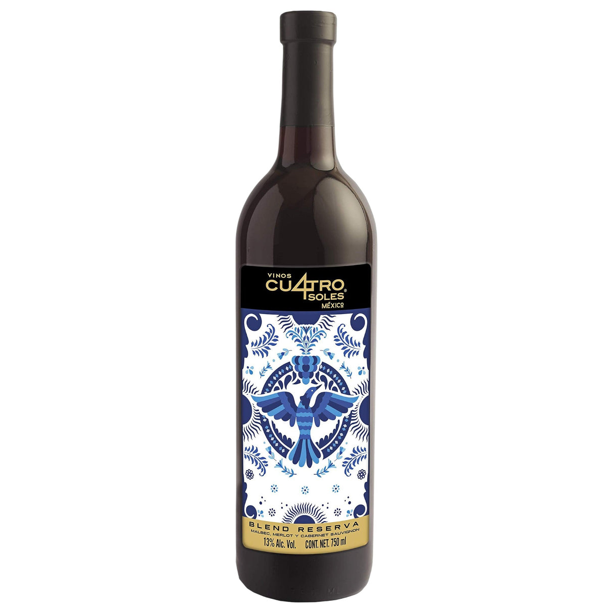 Vino Tinto Cuatro Soles Blend Reserva 750ml