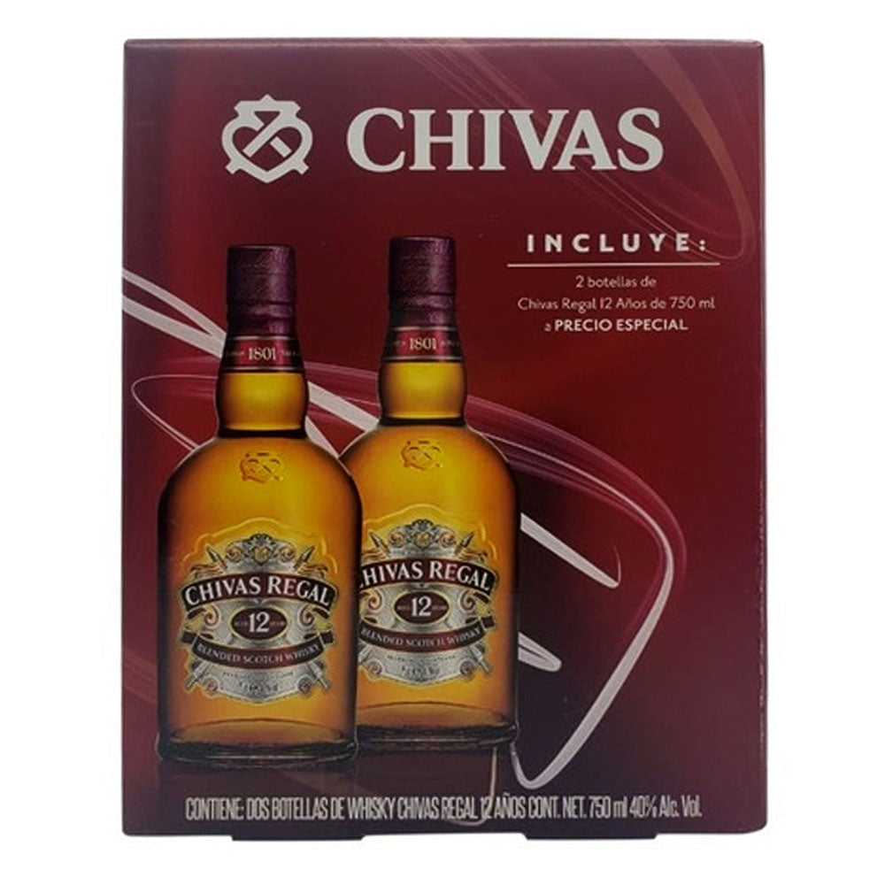 WHISKY CHIVAS REGAL 12 AÑOS DUO 750ML