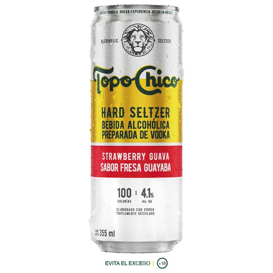 BEBIDA HARD SELTZER TOPO CHICO STRAWBERRY GUAVA 355ML