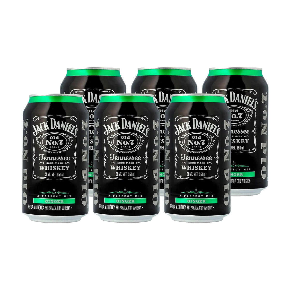 PACK 6 LATAS BEBIDA JACK DANIEL`S GINGER 350ML