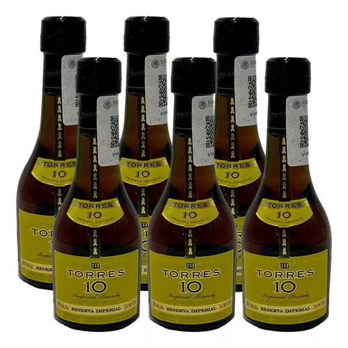 PACK DE 6 BRANDY ESPECIAL 10 TORRES 50ML