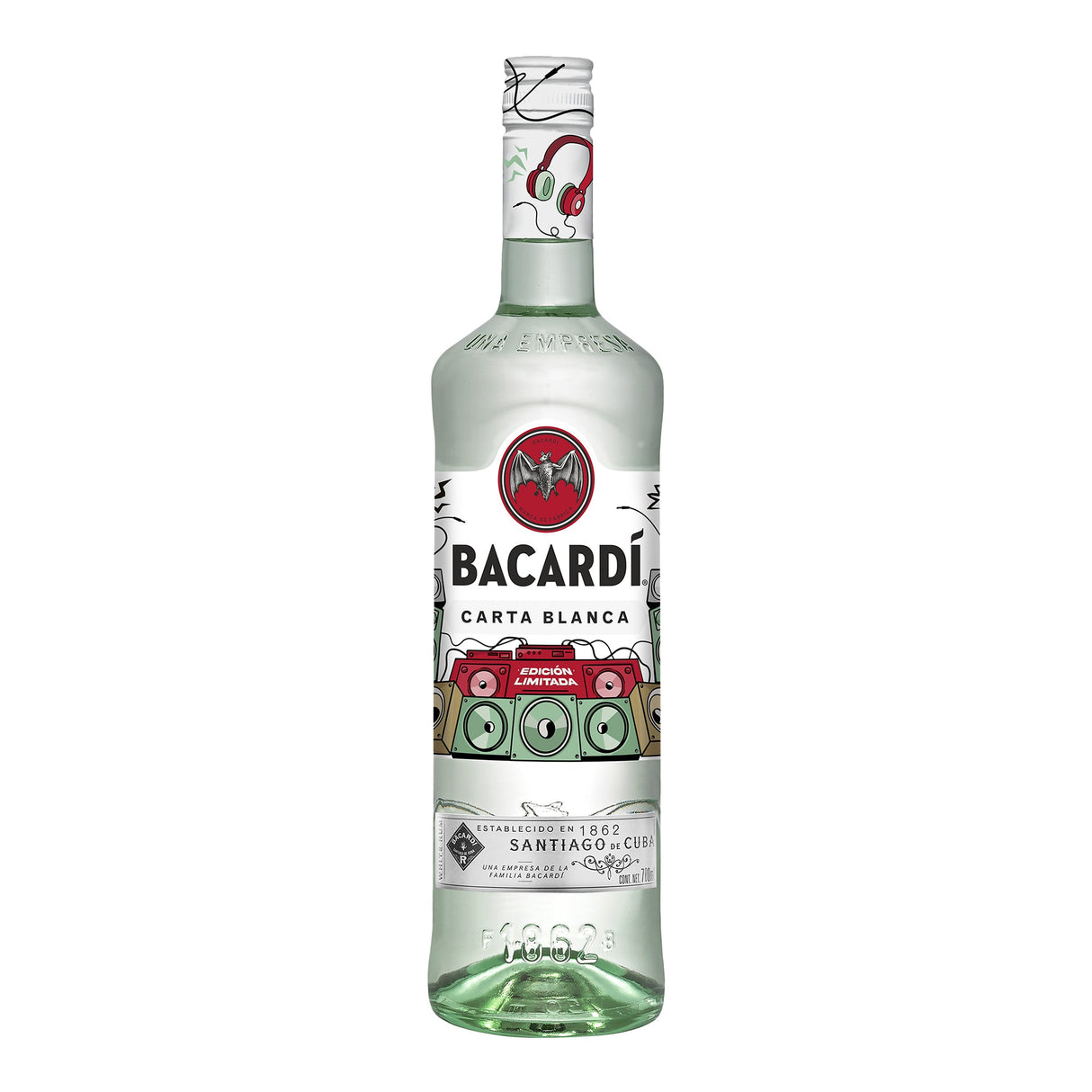 RON BACARDI CARTA BLANCA EDICIÓN MÊSICA 700ML