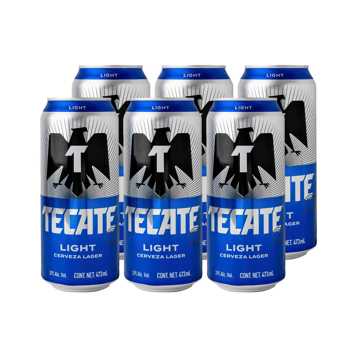 PACK DE 6 CERVEZA TECATE LIGHT LATA 473ML