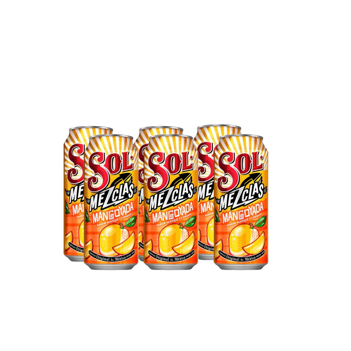 PACK DE 6 CERVEZA SOL MANGOYADA 473ML