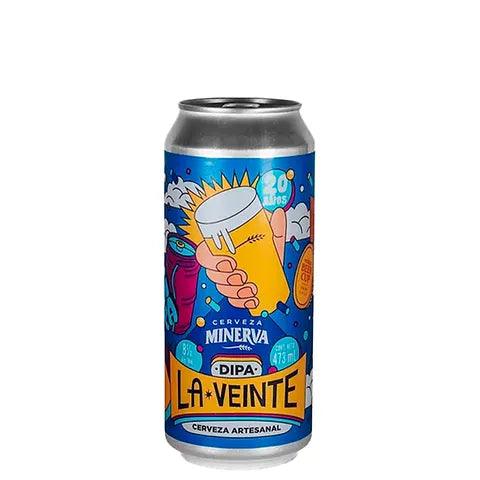 CERVEZA MINERVA LA VEINTE LATA 473 ML - Vinosylicores.com