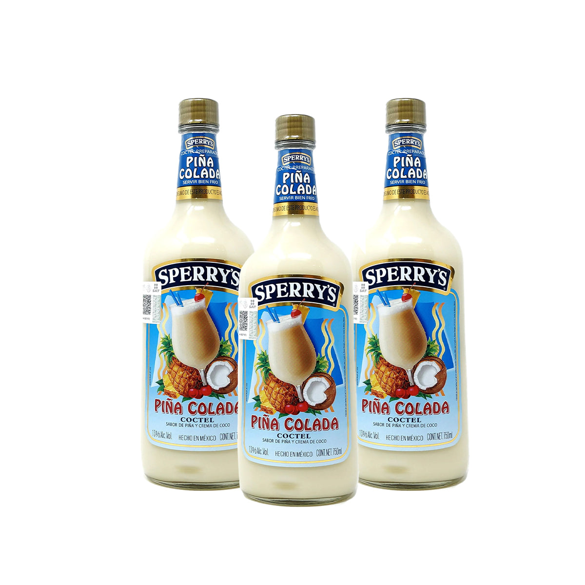 PACK 3 BOTELLAS COCKTAIL PIñA COLADA SPERRYS 750ML