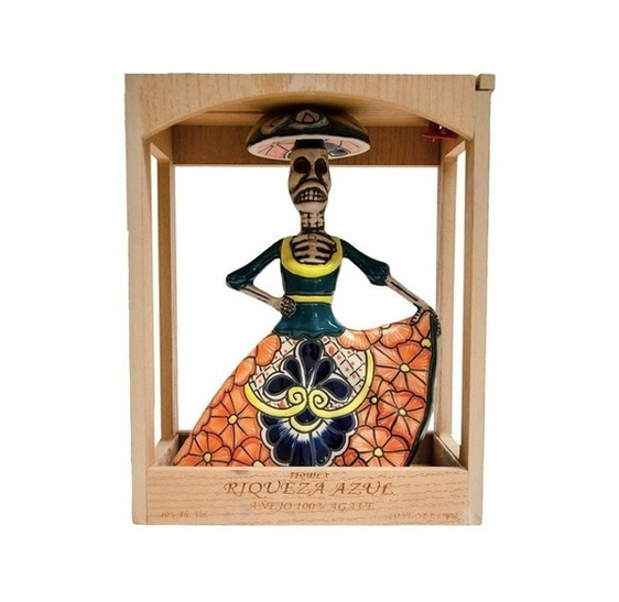 TEQUILA RIQUEZA AZUL CATRINA AÑEJO 750ML