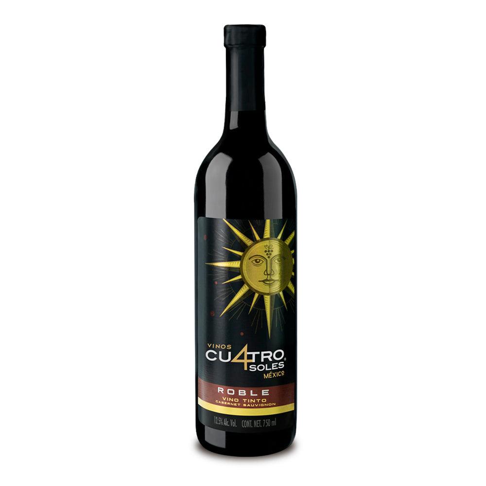 VINO TINTO CUATRO SOLES ROBLE 750ML - Vinosylicores.com