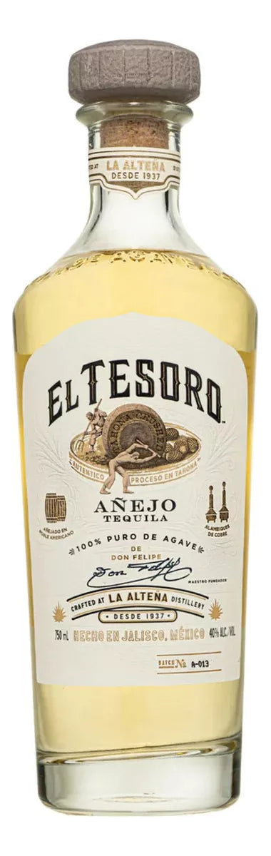 TEQUILA EL TESORO AÑEJO 750 ML