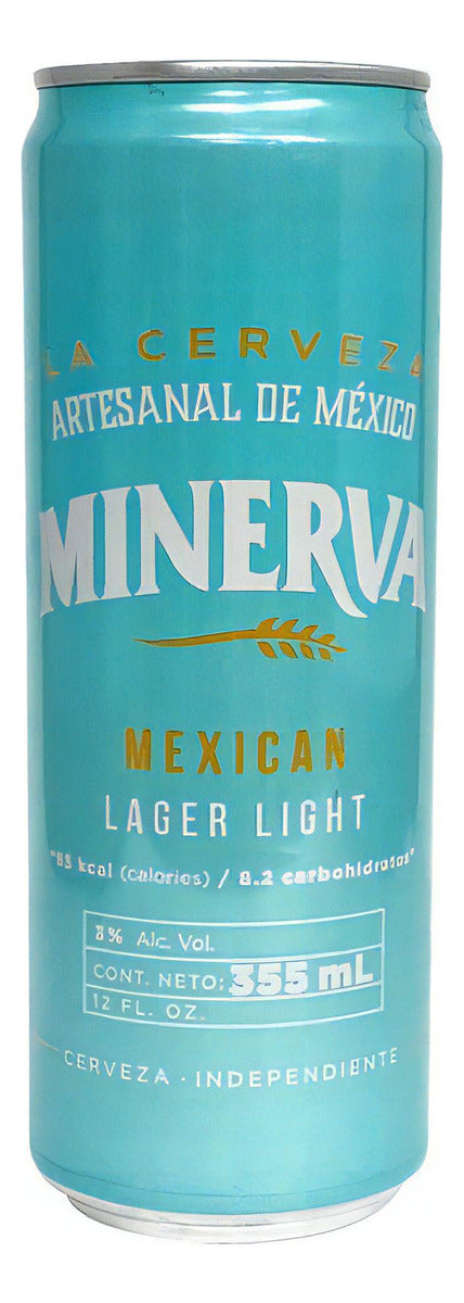 CERVEZA MINERVA MEXICAN LAGER LIGHT LATA 355 ML