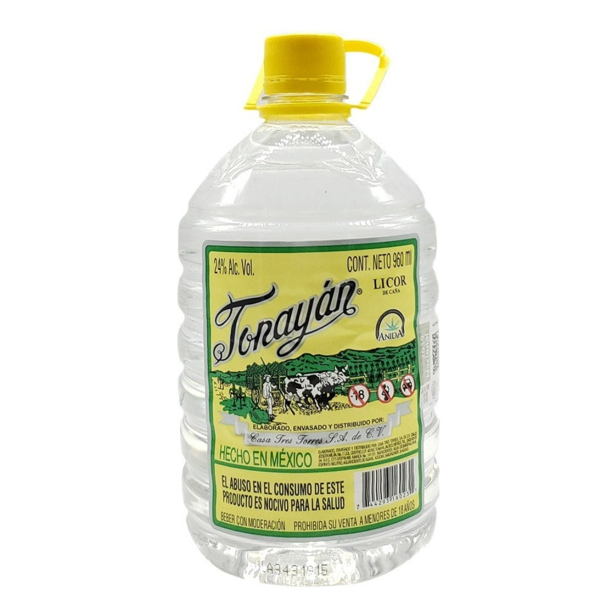 LICOR DE CAÑA TONAYAN BLANCO PET 960ML