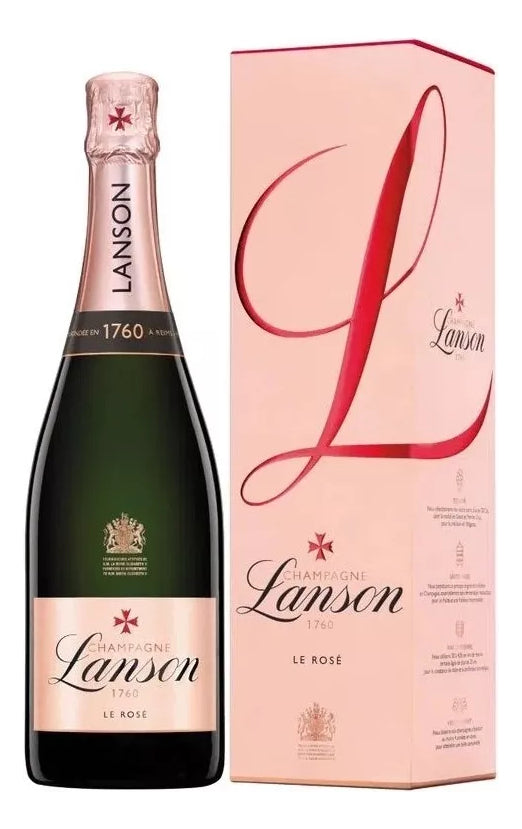 CHAMPAGNE LANSON ROSE CON ESTUCHE 750 ML