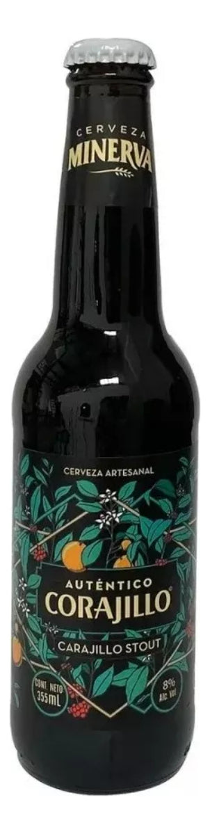 CERVEZA MINERVA STOUT CORAJILLO BOTELLA 355 ML