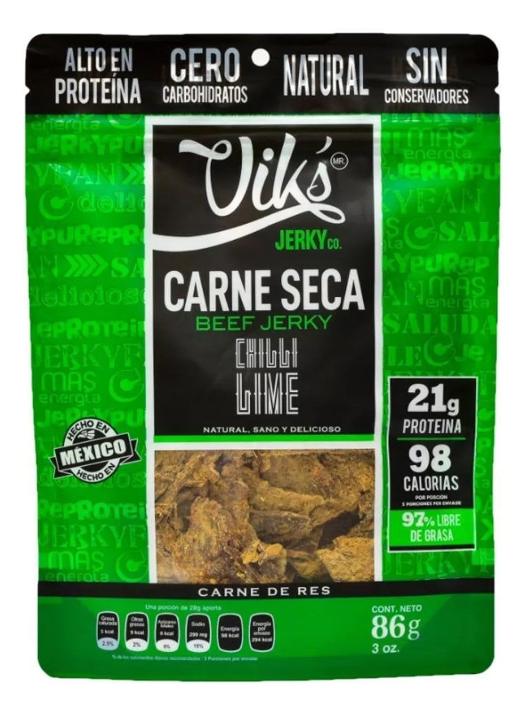 CARNE SECA VIKS JERKY CHILLI LIME 20 GRS