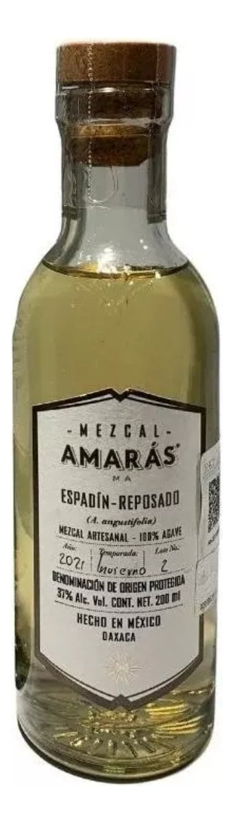 MEZCAL AMARAS REPOSADO ESPADÍN 200 ML