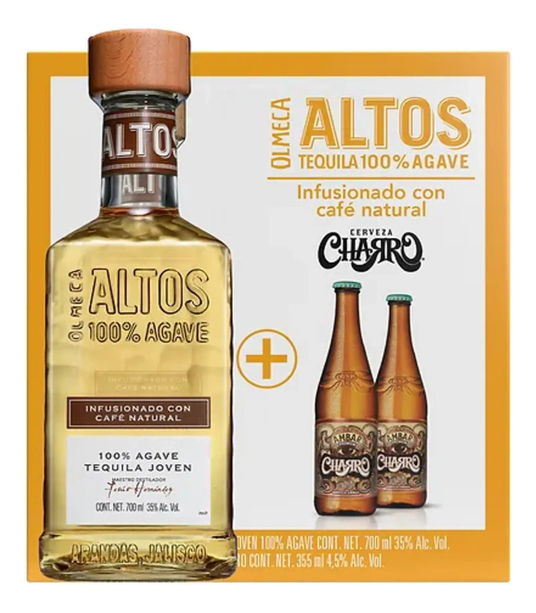 TEQUILA ALTOS INFUSIONADO CAFE 750 ML + 2 CERVEZAS