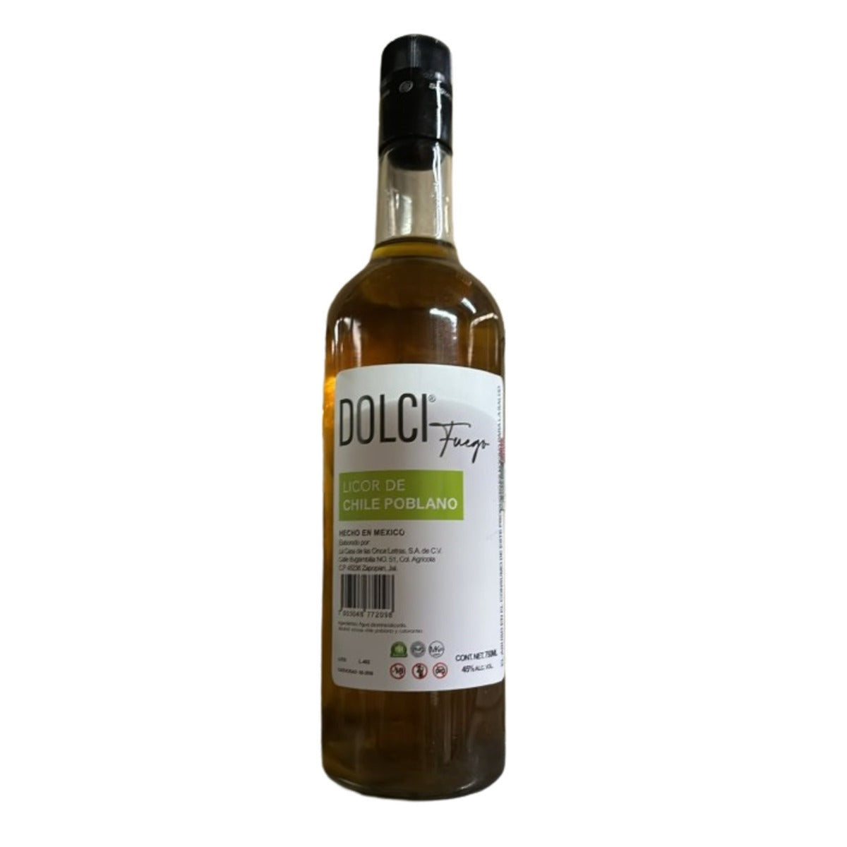 LICOR DE CHILE POBLANO DOLCI 750 ML