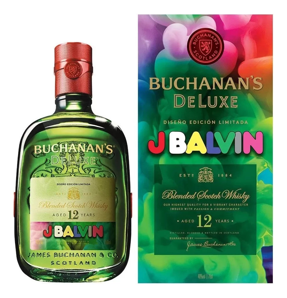 WHISKY BUCHANANS 12 AÑOS EDICIÓN ESPECIAL JBALVIN 750 ML