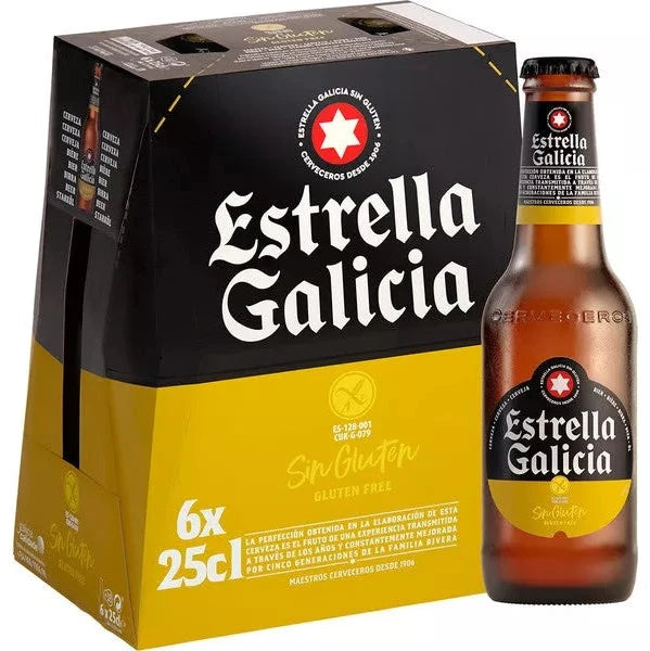 Pack De 6 Cerveza Estrella Galicia Sin Gluten 330ml