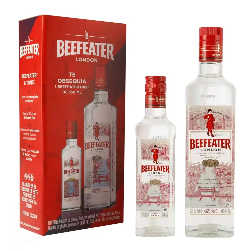 GINEBRA BEEFEATER 750ML C/350ML