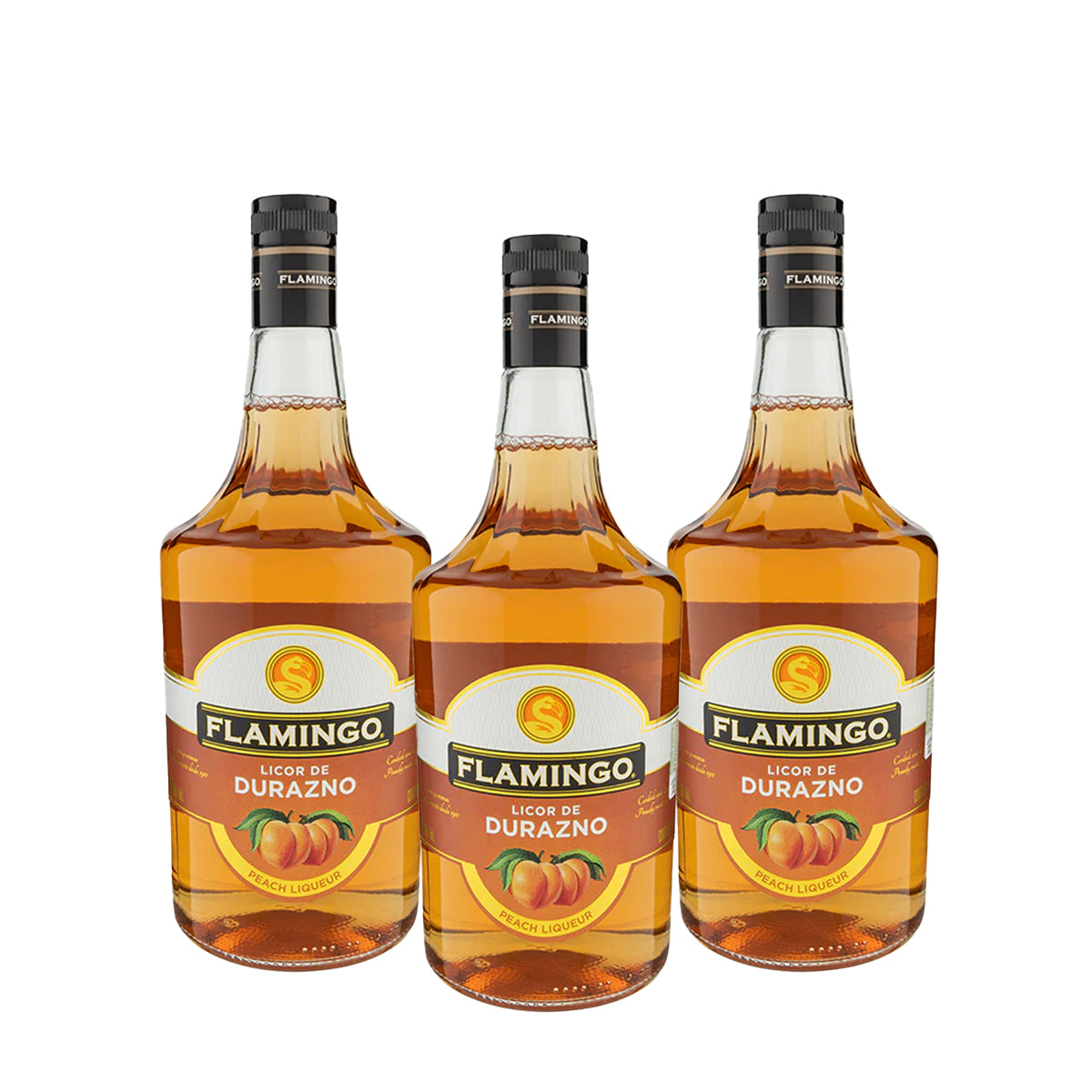 PACK DE 3 LICOR FLAMINGO DURAZNO 1 L